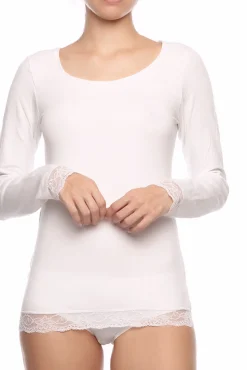 Camiseta termal de mujer cuello redondo manga larga