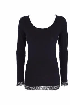 Camiseta termal de mujer cuello redondo manga larga