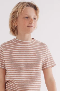 Camiseta textura rayas niño