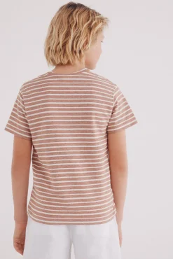 Camiseta textura rayas niño
