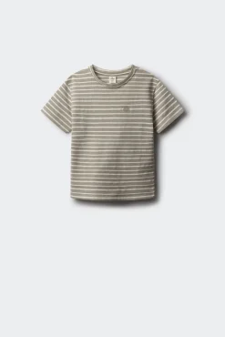 Camiseta textura rayas niño