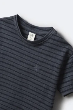 Camiseta textura rayas niño
