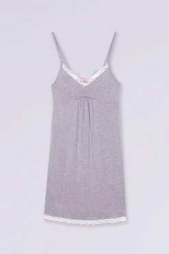 Camisón de lactancia con encaje contraste