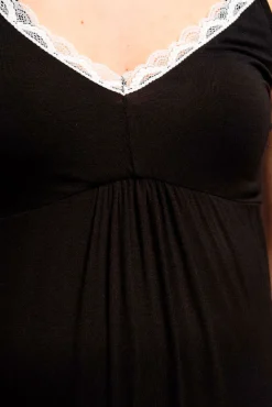 Camisón de lactancia con encaje contraste