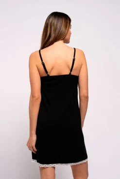 Camisón de lactancia con encaje contraste