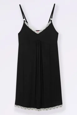 Camisón de lactancia con encaje contraste