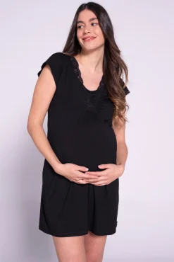 Camisón de lactancia con manga corta