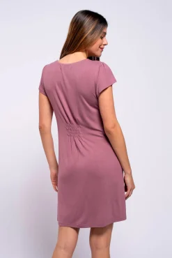 Camisón de lactancia manga corta con encaje