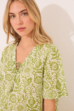 Camisón floral algodón estampado