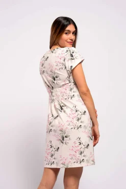 Camisón lactancia manga corta de flores