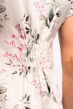 Camisón lactancia manga corta de flores