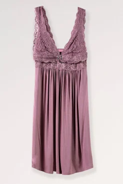 Camisón lencero con encajepremamá