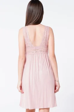 Camisón lencero de lactancia con encaje