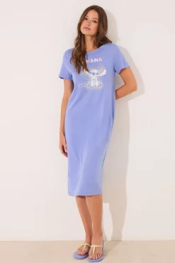 Camisón midi Lilo & Stitch algodón