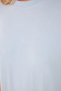 Camisón midi viscosa brillos azul