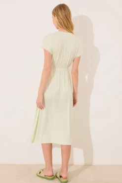 Camisón midi viscosa verde