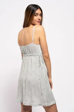 Camisón tirantes estampado vichy lactancia