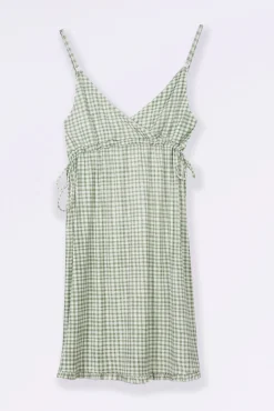 Camisón tirantes estampado vichy lactancia