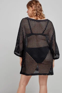 Camisola crochet negro