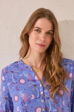 Camisola estampado azul