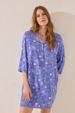 Camisola estampado azul