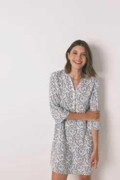 Camisola manga 3/4 floral verde