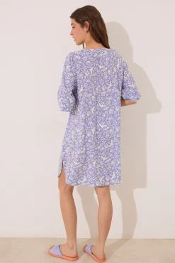 Camisola viscosa lila estampado