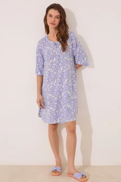 Camisola viscosa lila estampado