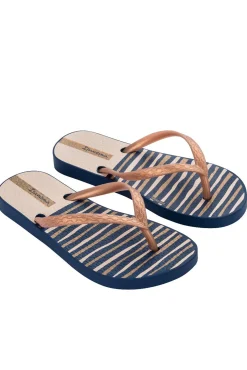 Chanclas classic rayas azul