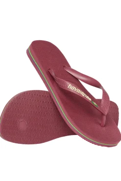 Chanclas Hav. Brasil Logo Granate
