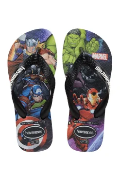 Chanclas Hav. Kids Top Marvel Ii Negro