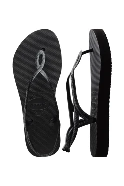 Chanclas Hav. Luna Flatform Negro