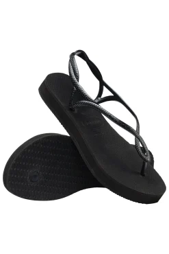 Chanclas Hav. Luna Flatform Negro