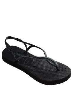 Chanclas Hav. Luna Flatform Negro
