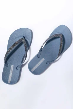 Chanclas lolita azul brillo
