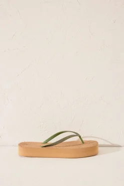 Chanclas plataforma efecto rafia