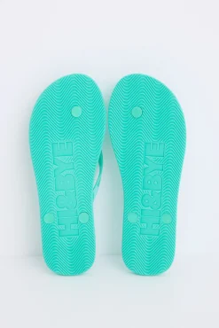 Chanclas print cebra verde logo