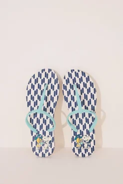 Chanclas print geométrico Snoopy