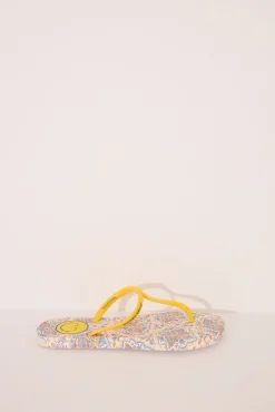 Chanclas SmileyWorld® tiras amarillas