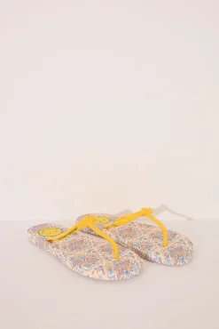 Chanclas SmileyWorld® tiras amarillas