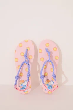 Chanclas tiras morado y rosa Snoopy