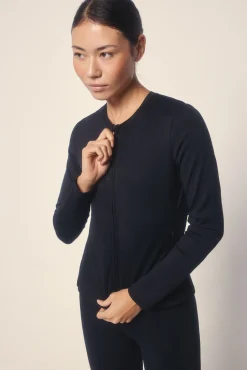 Chaqueta entallada cremallera negro