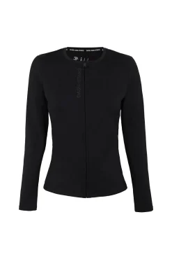 Chaqueta entallada cremallera negro