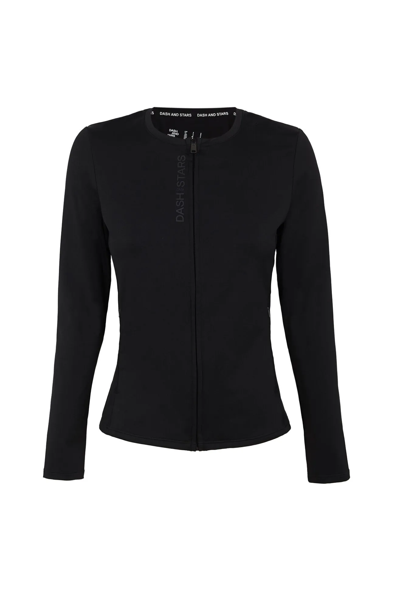 Chaqueta entallada cremallera negro