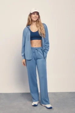 Chaqueta modal tacto suave azul