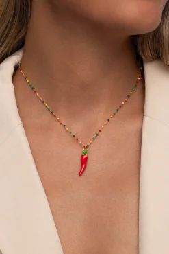 Charm Chili Pepper Baño Oro