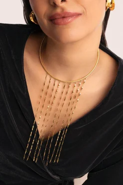 Choker Line Zahara Acero Baño Oro