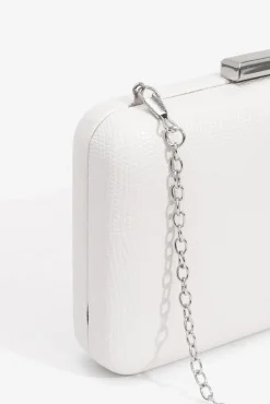 Clutch efecto piel rectangular