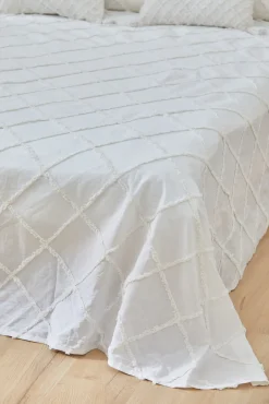 Colcha con tufting blanco Royal
