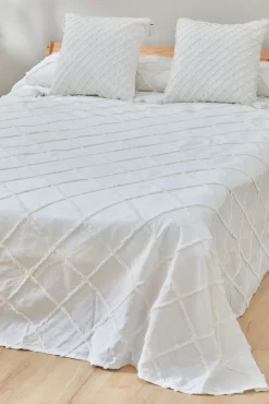 Colcha con tufting blanco Royal
